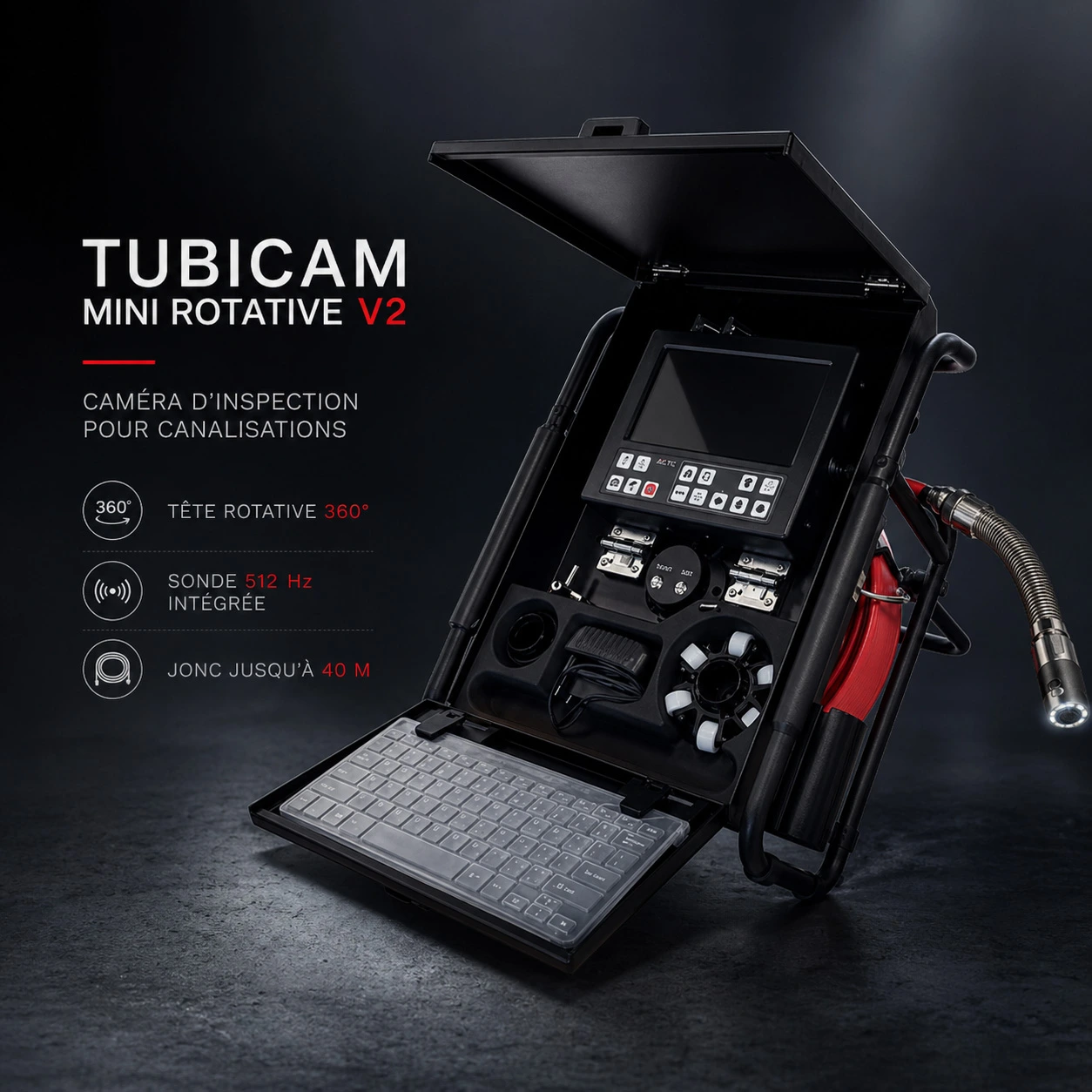 Caméra d'inspection tuyau en usage professionnel en intérieur maison