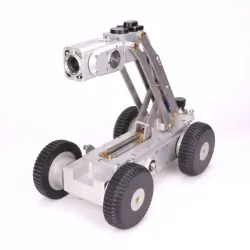 Chariot d'inspection vidéo motorisé AGM TEC avec tête caméra ITV orientable et roues tout-terrain